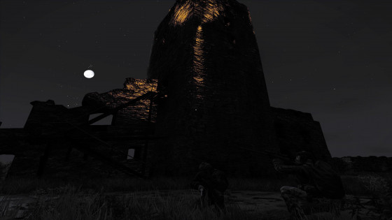 Devil´s Castle bei Nacht mit nem Lagerfeuer oben